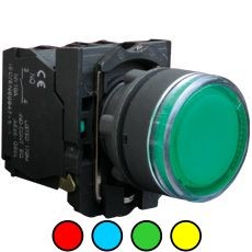 Pulsador plástico con Led 220V