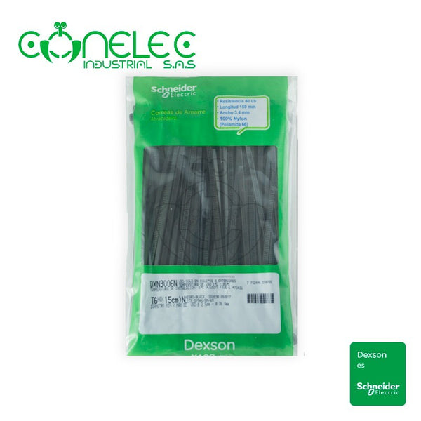 AMARRE DEXSON 15cm 3.2mm PAQUETE X 100 UNIDADES