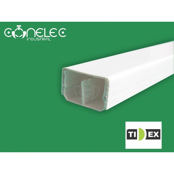 CANALETA TIDEX 40X25X2MTS LISA CON DIVISION